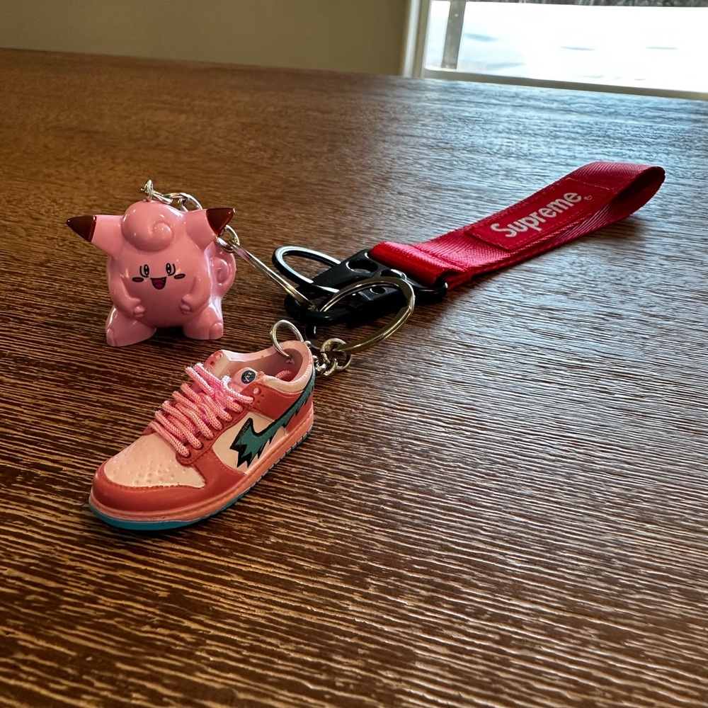 NEW Clefairy Pokemon Nike Supreme Keychain